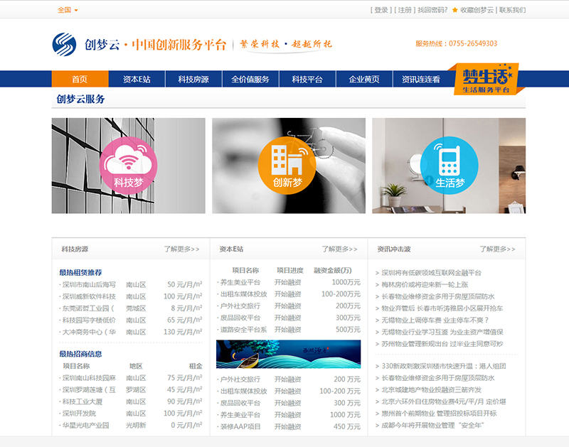 某中國創(chuàng)新服務(wù)平臺二期項(xiàng)目--全國及13個(gè)城市房源信息、資訊管理